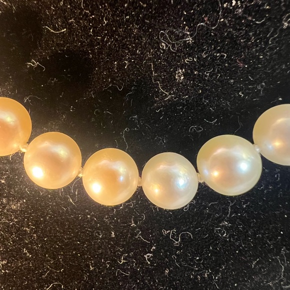 Vintage Pearls Necklace 14K Gold Multi-gems❤️💜💚💙🩵 - Picture 13 of 14